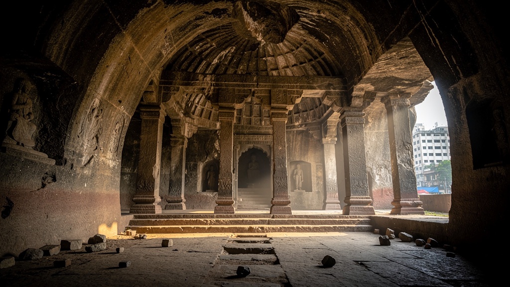 Mahakali Caves ancient Buddhist rock-cut architecture